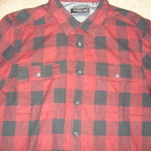NEW Kenneth Cole NY Men's Plaid Flannel Pocket Button-Up Casual Shirt Sz. L NWOT